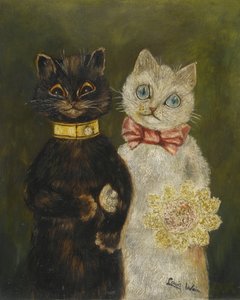 Nevěsta a ženich od Louis Wain