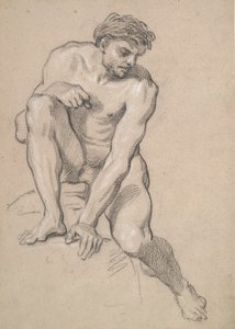 Studie mužského aktu od Louis de Boullogne the Younger