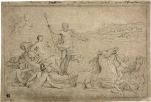 Triumf Neptuna a Amfitritu, 1706-07 od Louis de Boullongne