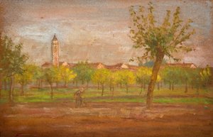 Vesnice Cairate, Lombardie, 1877.