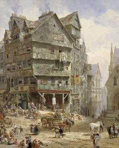 High Street z West Bow, Edinburgh (akvarel)