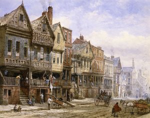 Watergate Street, Chester, Pohled na západ,