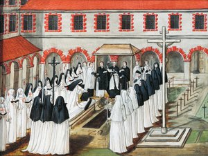 Port-Royal des Champs Abbey, Pohřeb jeptišky