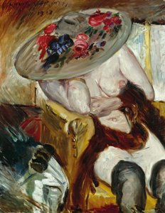 Italka ve žlutém křesle - Italka ve žlutém křesle, od Corinth, Lovis (1858-1925). olej na plátně od Lovis Corinth
