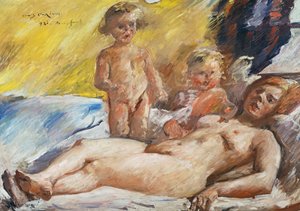 Jednat s Puttenem od Lovis Corinth