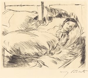 Nemocné dítě od Lovis Corinth