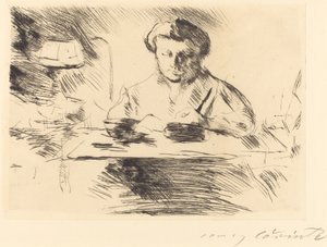 Die Gattin (manželka umělce) od Lovis Corinth