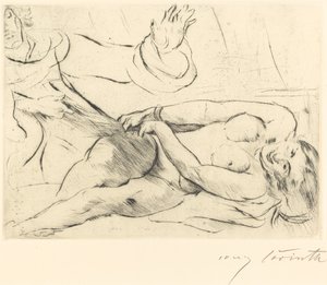 Josefa a Potifarova manželka II od Lovis Corinth