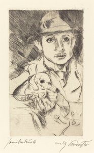 Chlapec se psem od Lovis Corinth