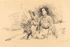Dívka čtení od Lovis Corinth