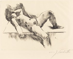 Ležící ženský akt III od Lovis Corinth