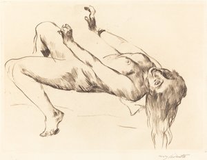 Ležící ženský akt. Studie pro Josepha a Potiphara Ležící žena..., 1915.