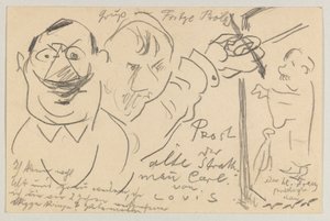 Lovis Corinth Carlu Strathmannovi: pohlednice, razítko 10. srpna 1904 od Lovis Corinth