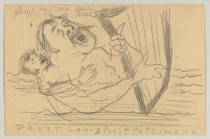 Lovis Corinth Carlu Strathmannovi: pohlednice, razítko 18. července 1903 od Lovis Corinth