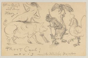 Lovis Corinth Carlu Strathmannovi: pohlednice, razítko 21. července 1905 od Lovis Corinth