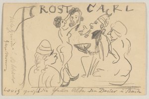 Lovis Corinth Carlu Strathmannovi: pohlednice, razítko 22. května 1905 od Lovis Corinth
