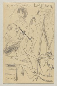 Lovis Corinth Carlu Strathmannovi: pohlednice, razítko 25. června 1904 od Lovis Corinth