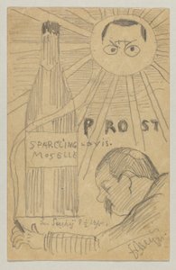 Lovis Corinth Carlu Strathmannovi: pohlednice, razítko 26. prosince 1897 od Lovis Corinth