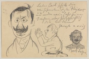Lovis Corinth Carlu Strathmannovi: pohlednice, razítko 30. ledna 1903 od Lovis Corinth