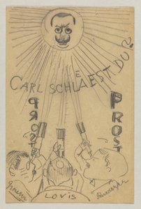 Lovis Corinth Carlu Strathmannovi: pohlednice, poštovní razítko 9. ledna 1910 od Lovis Corinth
