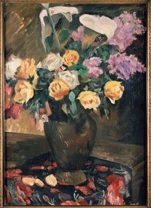 Růže, šeřík a lilie, 1913 od Lovis Corinth