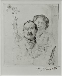 Autoportrét s manželkou Charlotte Berend-Corinthovou od Lovis Corinth