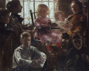 Rodina malíře Fritze Rumpfa od Lovis Corinth