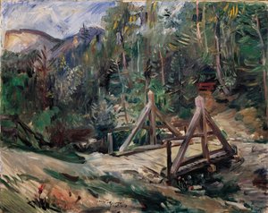 Tyrolská krajina s mostem od Lovis Corinth