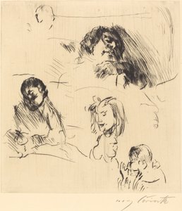 Různé portrétní skici portrétní studie, 1920. od Lovis Corinth