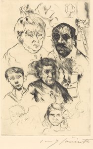 Různé hlavy a autoportrét od Lovis Corinth