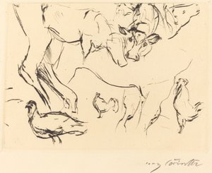 Různé studie na zvířatech Studie na zvířatech, 1917. od Lovis Corinth