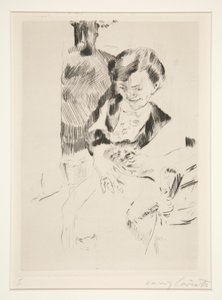 Žena s kotětem od Lovis Corinth