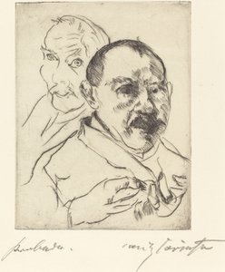 Náčrt dvou autoportrétů mužských hlav, 1915. od Lovis Corinth