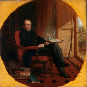 Portrét anglického spisovatele Charlese Kingsleyho (1819-1875) Malba Lowese Cato Dickinsona (1819-1908) 1862 Londýn, National Portrait Gallery od Lowes Cato Dickinson