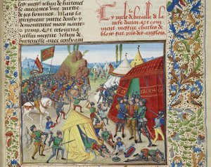 Karel z Blois zajat v bitvě u La Roche-Derrien, cca 1470-1475.