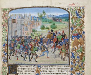 Návrat Karla VI. do Paříže, cca 1470-1475. od Loyset Liedet