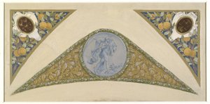 Skica Festivalového schodiště na pařížské radnici: Lev, mezi lety 1888 a 1898 (olej)
