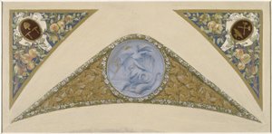 Skica Festivalového schodiště na pařížské radnici: Poisson, mezi lety 1888 a 1898 (olej)