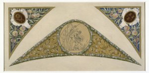 Skica Festivalového schodiště na pařížské radnici: Škorpion, asi 1888 -1898 (olej)