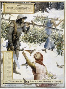 Prosinec: sběr jmelí – od Luc-Oliviera Mersona v kalendáři obchodu “” La belle jardinière”” od Luc Oliver Merson