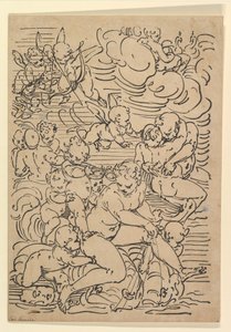 Triumph of Amphitrite, ca. 1550-1580. od Luca Cambiaso