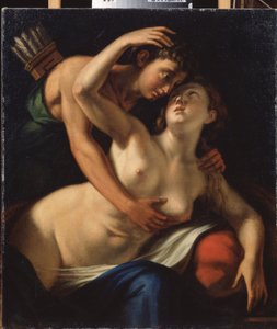 ""Venuše a Adonis"" Obraz Luca Cambiaso (nebo Cambiasi, Cangiagio) dit Lucchetto da Genova) (1527-1585) 16. století Mykolajiv (Nikolajev) Regionální muzeum umění Wereshchagin, Ukrajina