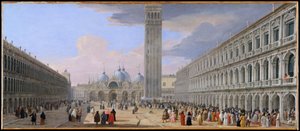 Piazza San Marco, Benátky od Luca Carlevarijs