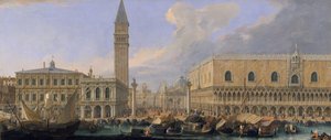 Molo, Benátky, z Bacino di San Marco, ca. 1709.