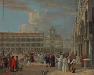 Pohled na náměstí San Marco s Torre dell