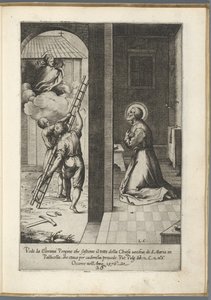 Filippo Neri vidí Marii, jak nese střechu Santa Maria ve Vallicelle Life of Saint Filippo Neri (název série)