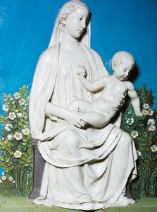 Madonna z růžové zahrady, kolem 1450-1455 (terakota)
