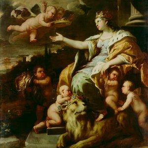 Alegorie velkoleposti, kolem 1670 (olej na plátně) od Luca Giordano