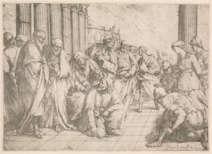 Kristus a žena přistižená v cizoložství Kristus a žena přistižená při cizoložství od Luca Giordano