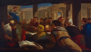 Kristus se hádá s lékaři od Luca Giordano